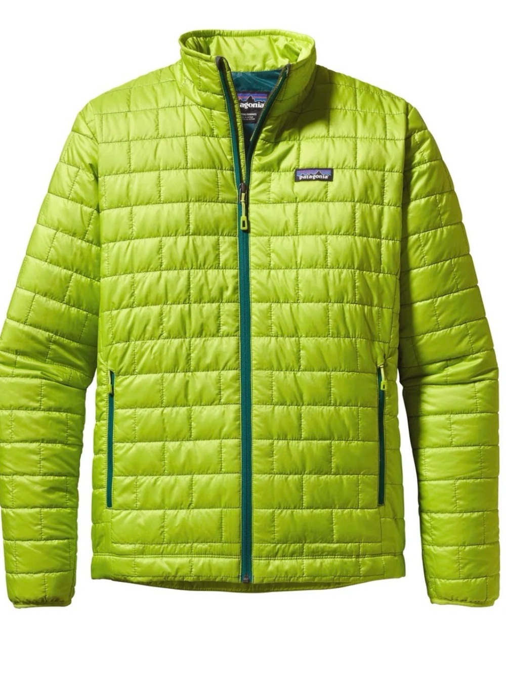 Patagonia Nano Puff Lime Green Quilted Insulated Puffer Jacket